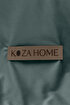 Picture of Koza Home Linda Green Velvet Double Duvet Cover Set 200x220 4 Pillows 5009 200 x 220