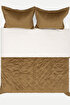Picture of Koza Home Elite Mustard Velvet Double Bedspread 230x250 2 Pillow 50x70 5022 230 x 250
