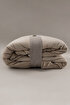 Picture of Koza Home Elite Beige Velvet Double Bedspread 230x250 2 Pillow 50x70 5023 230 x 250