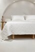 Picture of Koza Home Stella Cream Double Bedspread with Diamond Pattern 230x250 2 Pillow 50x70 5028 230 x 250