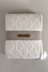 Picture of Koza Home Stella Cream Double Bedspread with Diamond Pattern 230x250 2 Pillow 50x70 5028 230 x 250
