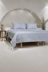 Picture of Koza Home Stella Navy Blue Double Bedspread with Diamond Pattern 230x250 2 Pillow 50x70 5030 230 x 250