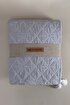 Picture of Koza Home Stella Navy Blue Double Bedspread with Diamond Pattern 230x250 2 Pillow 50x70 5030 230 x 250