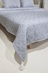 Picture of Koza Home Stella Navy Blue Double Bedspread with Diamond Pattern 230x250 2 Pillow 50x70 5030 230 x 250