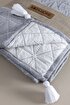 Picture of Koza Home Stella Navy Blue Double Bedspread with Diamond Pattern 230x250 2 Pillow 50x70 5030 230 x 250