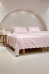 Picture of Koza Home Sitra Powder Double Tassel Bedspread 230x250 2 Pillow 50x70 5032 230 x 250