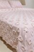 Picture of Koza Home Sitra Powder Double Tassel Bedspread 230x250 2 Pillow 50x70 5032 230 x 250