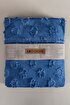 Picture of Koza Home Sitra Navy Blue Double Tasseled Bedspread 230x250 2 Pillow 50x70 5034 230 x 250