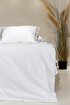 Picture of Koza Home Dave Gray Mother of Pearl Buttoned Double Duvet Cover Set 200x220 4 Pillows 5042 200 x 220