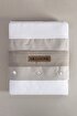 Picture of Koza Home Dave Gray Mother of Pearl Buttoned Double Duvet Cover Set 200x220 4 Pillows 5042 200 x 220