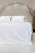 Picture of Koza Home Dave Ivory Mother of Pearl Buttoned Double Duvet Cover Set 200x220 4 Pillows 5043 200 x 220