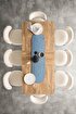 Picture of Koza Home Cesta Handmade Knitted Turquoise Runner 37x136 4001 37 x 136