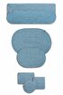 Picture of Koza Home Cesta Handmade Knitted Turquoise Cornered Runner 37x136 4004 37 x 136
