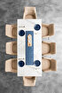 Picture of Koza Home Cesta Handmade Knitted Navy Blue Cornered Runner 37x136 4018 37 x 136