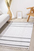 Picture of Koza Carpet Malta Scandinavian Cream Black Carpet Living Room Bedroom Hallway Kitchen Machine Rug 33405A 60 x 100