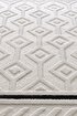Picture of Koza Carpet Malta Scandinavian Cream Black Carpet Living Room Bedroom Hallway Kitchen Machine Rug 33405A 60 x 100