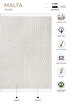 Picture of Koza Carpet Malta Scandinavian Cream Carpet Living Room Bedroom Hallway Kitchen Machine Carpet 33410A 60 x 100