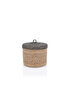 Koza Home Meander Su Sümbülü Dekoratif Natural Siyah Kapaklı Sepet 27x22 5058 27 x 22 resmi
