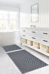 Picture of Koza Home Medea Gray 2-Piece Cotton Bathroom Mat Set 60x100 60x50 8593 60 x 100-60 x 50
