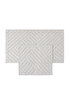 Picture of Koza Home Medea Cream 2-Piece Cotton Bath Mat Set 60x100 60x50 8594 60 x 100-60 x 50