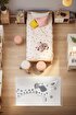 Picture of Koza Carpet Sparkle Cream Gray Giraffe Figured Animal Figured Children's Room Carpet Baby Carpet 133x190 33445A 133 x 190