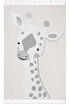 Picture of Koza Carpet Sparkle Cream Gray Giraffe Figured Animal Figured Children's Room Carpet Baby Carpet 133x190 33445A 133 x 190