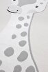 Picture of Koza Carpet Sparkle Cream Gray Giraffe Figured Animal Figured Children's Room Carpet Baby Carpet 133x190 33445A 133 x 190