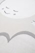 Picture of Koza Carpet Sparkle Cream Gray Mother Child Cloud Figured Children's Room Carpet 133x190 33446A 133 x 190