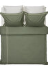 Picture of Koza Home Boho Fringed Green Duvet Cover Set Double 200 x 220 7030A 200 x 220
