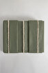 Picture of Koza Home Boho Fringed Green Duvet Cover Set Double 200 x 220 7030A 200 x 220