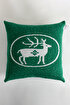Picture of Koza Home Destino Green New Year Christmas Deer Patterned Square Cushion Cover 45x45 2025 45 x 45