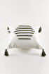 Picture of Koza Home Craft Green Stripe Patterned Tassel Beaded Fiber Filled Cushion 43 x 43 35301A 43 x 43