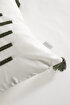 Picture of Koza Home Craft Green Stripe Patterned Tassel Beaded Fiber Filled Cushion 43 x 43 35301A 43 x 43