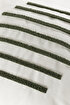 Picture of Koza Home Craft Green Stripe Patterned Tassel Beaded Fiber Filled Cushion 43 x 43 35301A 43 x 43