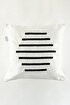Picture of Koza Home Craft Black Stripe Patterned Beaded Fiber Filled Cushion 43 x 43 35306A 43 x 43