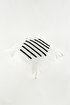 Picture of Koza Home Craft Black Stripe Patterned Beaded Fiber Filled Cushion 43 x 43 35306A 43 x 43