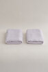 Picture of Koza Home Ivory Lilac Border Micro Fiber 100% Cotton 2-Piece Bath Towel Set 50 X 90 - 70 X 140 1105A 50 x 90 - 70 x 140