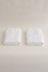 Picture of Koza Home Ivory White Border Micro Fiber 100% Cotton 2-Piece Hand Face Towel Set 50 X 90 - 50 X 90 1107A 50 x 90 - 50 90