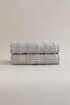 Picture of Koza Home Ivory Gray Border Micro Fiber 100% Cotton 2-Piece Hand Face Towel Set 50 X 90 - 50 X 90 1108A 50 x 90 - 50 90