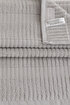 Picture of Koza Home Ivory Gray Border Micro Fiber 100% Cotton 2-Piece Hand Face Towel Set 50 X 90 - 50 X 90 1108A 50 x 90 - 50 90