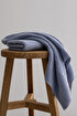 Picture of Koza Home Ivory Blue Border Micro Fiber 100% Cotton 2-Piece Hand Face Towel Set 50 X 90 - 50 X 90 1112A 50 x 90 - 50 90