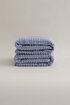 Picture of Koza Home Ivory Blue Border Micro Fiber 100% Cotton 2-Piece Hand Face Towel Set 50 X 90 - 50 X 90 1112A 50 x 90 - 50 90