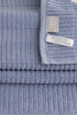 Picture of Koza Home Ivory Blue Border Micro Fiber 100% Cotton 2-Piece Hand Face Towel Set 50 X 90 - 50 X 90 1112A 50 x 90 - 50 90