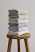 Picture of Koza Home Ivory Lilac Embossed Texture Micro Fiber 100% Cotton 2-Piece Bath Towel Set 50 X 90 - 70 X 140 1117A 50 90 - 70 x 140