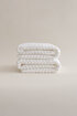 Picture of Koza Home Ivory White Embossed Textured Micro Fiber 100% Cotton 2-Piece Hand Face Towel Set 50 X 90 - 50 X 90 1119A 50 x 90 - 50 90