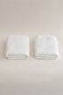 Picture of Koza Home Ivory White Embossed Textured Micro Fiber 100% Cotton 2-Piece Hand Face Towel Set 50 X 90 - 50 X 90 1119A 50 x 90 - 50 90
