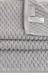 Picture of Koza Home Ivory Gray Embossed Textured Micro Fiber 100% Cotton 2-Piece Hand Face Towel Set 50 X 90 - 50 X 90 1120A 50 x 90 - 50 90