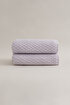 Picture of Koza Home Ivory Lilac Embossed Texture Micro Fiber 100% Cotton 2-Piece Hand Face Towel Set 50 X 90 - 50 X 90 1123A 50 x 90 - 50 90