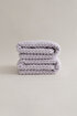 Picture of Koza Home Ivory Lilac Embossed Texture Micro Fiber 100% Cotton 2-Piece Hand Face Towel Set 50 X 90 - 50 X 90 1123A 50 x 90 - 50 90