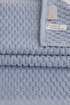 Picture of Koza Home Ivory Blue Embossed Textured Micro Fiber 100% Cotton 2-Piece Hand Face Towel Set 50 X 90 - 50 X 90 1124A 50 x 90 - 50 90